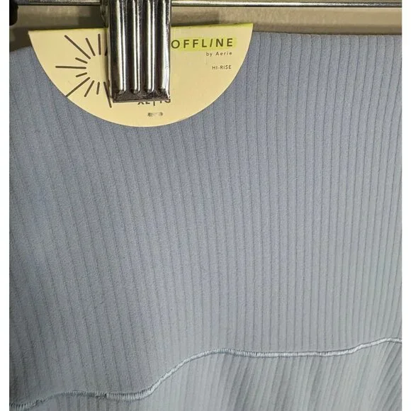 NWT OFFLINE By Aerie Real Me XTRA Ribbed High Waisted Trouser Blue-sz XL - Picture 9 of 12